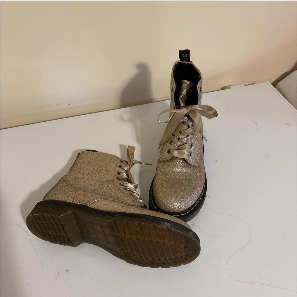 Size 9 Doc Martens Gold Glitter Boots